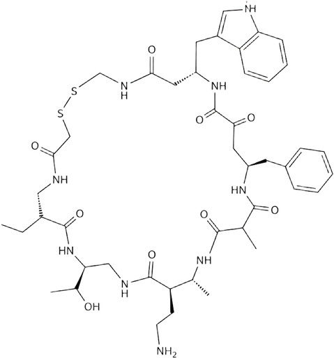Melanotan II skeletal structure